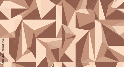 Geometric abstract pattern with varied tones of brown