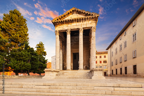 The ancient Temple of Augustus, Pula, Croatia.