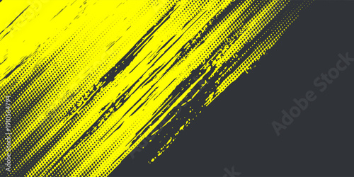 Dots halftone yellow and dark blue color pattern gradient grunge texture background. Dots pop art sport style vector illustration.