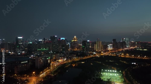 Wallpaper Mural Chengdu Central Axis Night Cityscape with Illuminated Skyline Torontodigital.ca