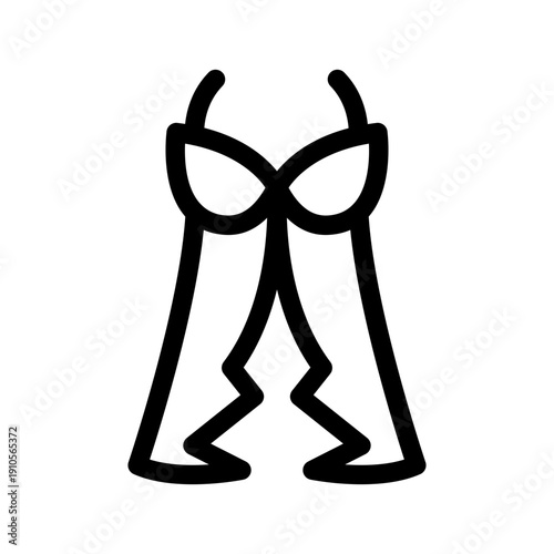 Nightgown Icon Vector Symbol Design Illustration