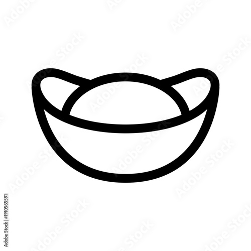 Gold Ingot Icon Vector Symbol Design Illustration