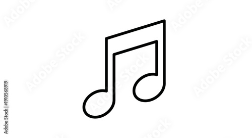 Foto Black Musical Eighth Note Symbol.