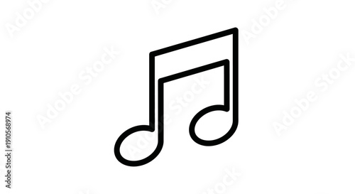 Black Eighth Note Music Symbol.