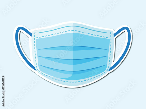 Medical Mask: An isolated, close-up view of a medical mask, essential for protection, set against a calm backdrop, symbolizing safety and health consciousness.