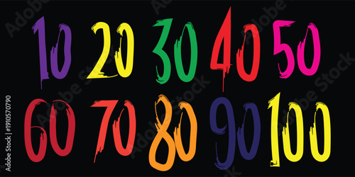 Bold red number sixty with a purple accent on a black background