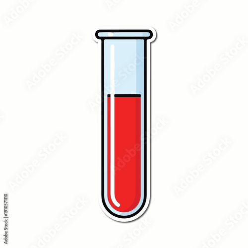 Blood Sample in a Test Tube: A close-up shot of a test tube filled with a vibrant red liquid, symbolizing the essence of life and medical analysis.