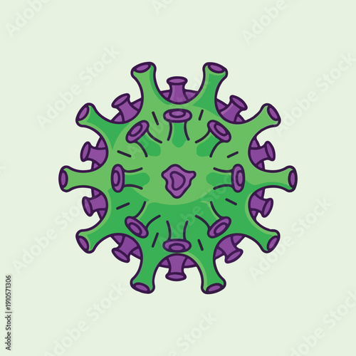 Viral depiction: A visually engaging illustration of a virus, showcasing its intricate structure and potential threat.