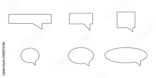 Isolated line massage box icon. Dark line massage box icon set. Chat box icon set on white background.  Comment box icon set on white background. Chatting speech icon set on white background. EPS 10. 