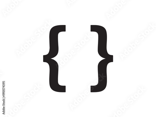 Coding bracket icon and illustration design vector design 