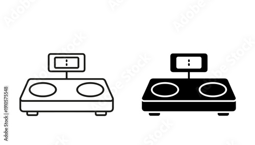 Digital Weighing Scale Icon Vector for Health and Fitness, weighing scale icon, weight symbol, measurement icon, balance vector
