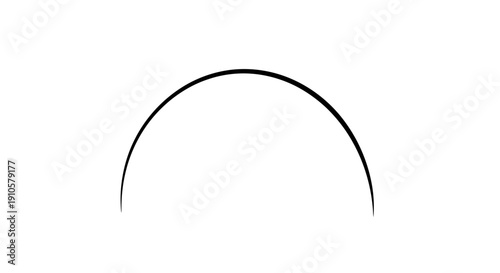A simple black arch shape on a white background
