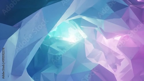 Abstract Crystal Formation with Vibrant Colors.