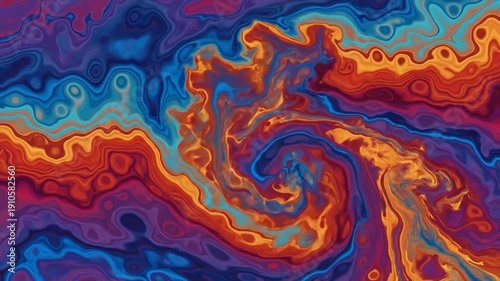 Vibrant Abstract Swirling Patterns in Motion.