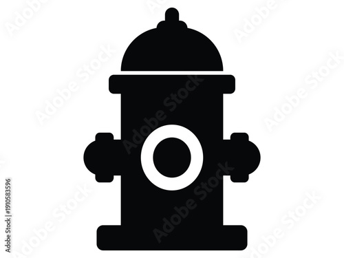 Black silhouette icon of fire hydrant