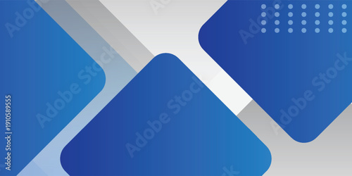 Abstract blue background with glowing geometric lines. Modern blue gradient square shape design. Futuristic technology concept. Suit for brochure, corporate, poster