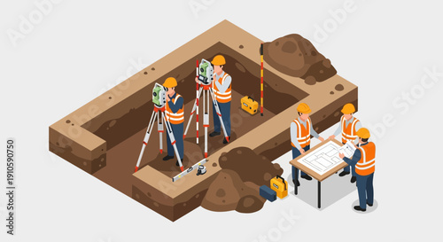 Isometric Surveyors and Engineers Planning Foundation Site Work