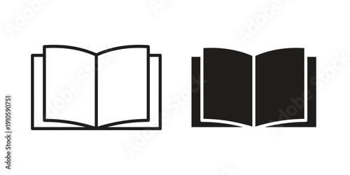 Book icon. simple thin line icon vector illustration pack on white
