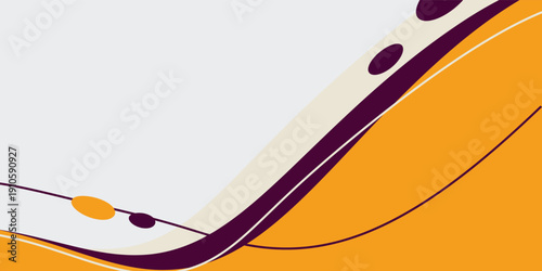 Mobile Modern orange banner background. Graphic design banner pattern background template with dynamic wave shapes