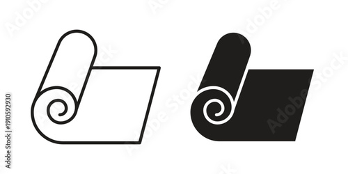 Construction film roll icon. simple thin line icon vector illustration pack on white