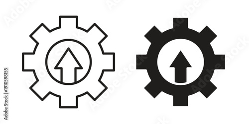 Improvement icon. simple thin line icon vector illustration pack on white