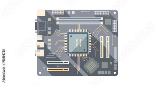 Computer Motherboard Circuit Board Electronic Component.