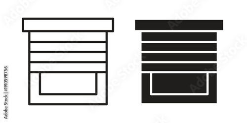 Jalousie icon. simple thin line icon vector illustration pack on white