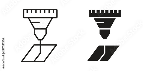 Laser machine icon. simple thin line icon vector illustration pack on white