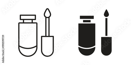 Lip gloss icon. simple thin line icon vector illustration pack on white
