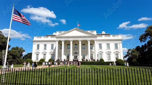 White House with American Flag