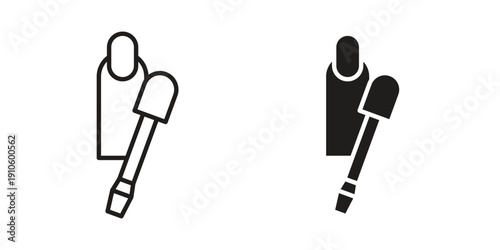 Manicure icon. simple thin line icon vector illustration pack on white