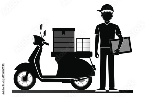 man riding a scooter