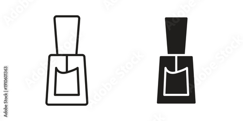 Nail polish icon. simple thin line icon vector illustration pack on white