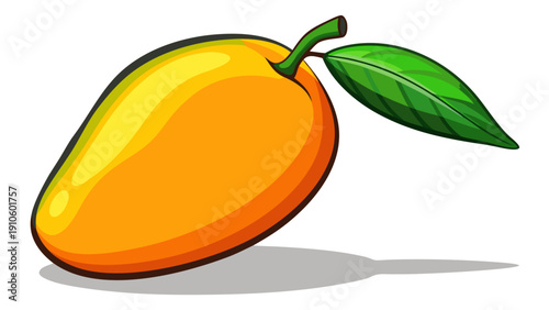 Mango Tropical Fruit Illustration Isolated on White