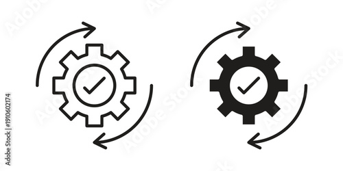 Optimization icon. simple thin line icon vector illustration pack on white