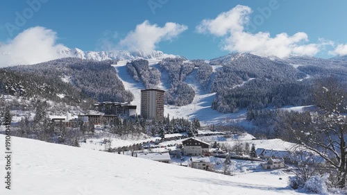 Station de ski familiale dans le Vercors en hiver