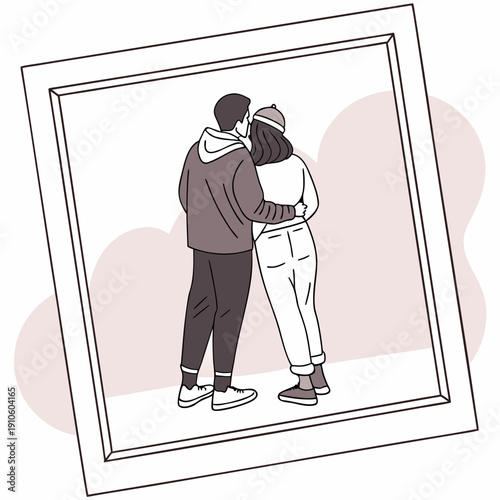 Couple Inside Photo Frame