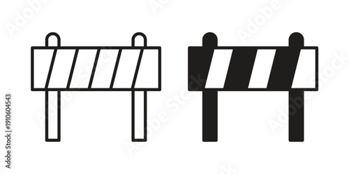 Roadblock icon. simple thin line icon vector illustration pack on white
