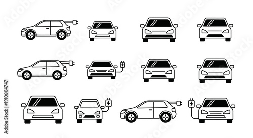 Car charging point icon. Electric plug symbol. Electricity sign. Electric car icon.