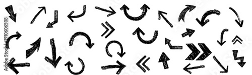 Arrow icon set. Arrow. Cursor.Collection different arrows sign. Black direction pointer. Vector illustration