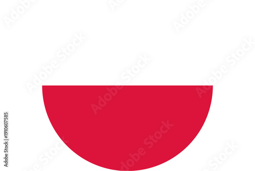 Circular Polish flag emblem, a symbol of national pride and European identity