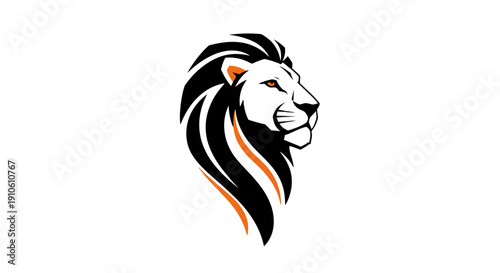 Wallpaper Mural Majestic Lion Head Profile Illustration Logo Design. Torontodigital.ca