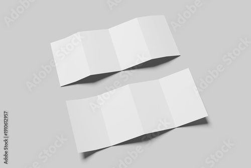 Fotografi Four fold brochure mockup