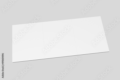 Bild auf Leinwand blank trifold brochure mockup.  3D rendering object