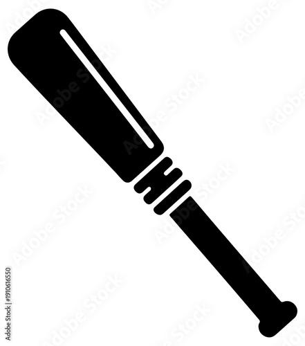 Black telescopic baton expanded icon for law enforcement and security