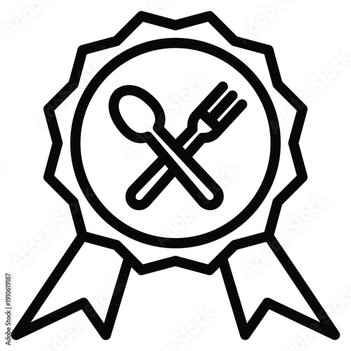 Fine Dining Icon Line Vector Illustration