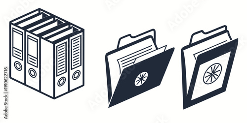 Organized files and folders in a professional workspace setting