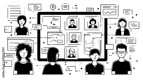 Detailed vector illustration of a comprehensive public transport system featuring a bus, train, and tram, highlighting urban mobility and