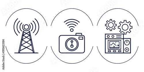Illustration of technology and communication concepts