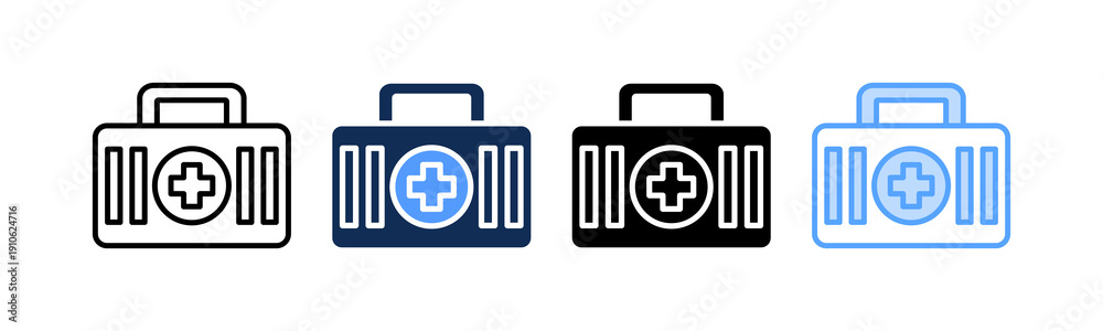 Obraz premium First Aid Icon Multiple Style